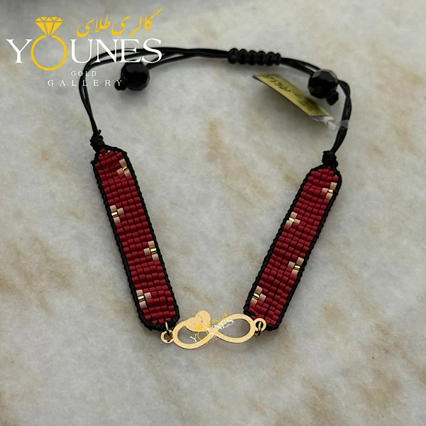 دستبند میوکی بینهایت قلبی لیزری طلا